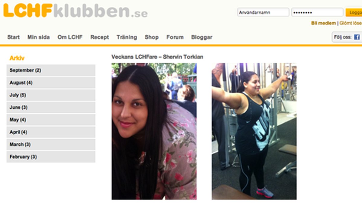 Shervin Torkian ska på fem månader tappa 40 kilo, nu väger hon 105 kilo. 